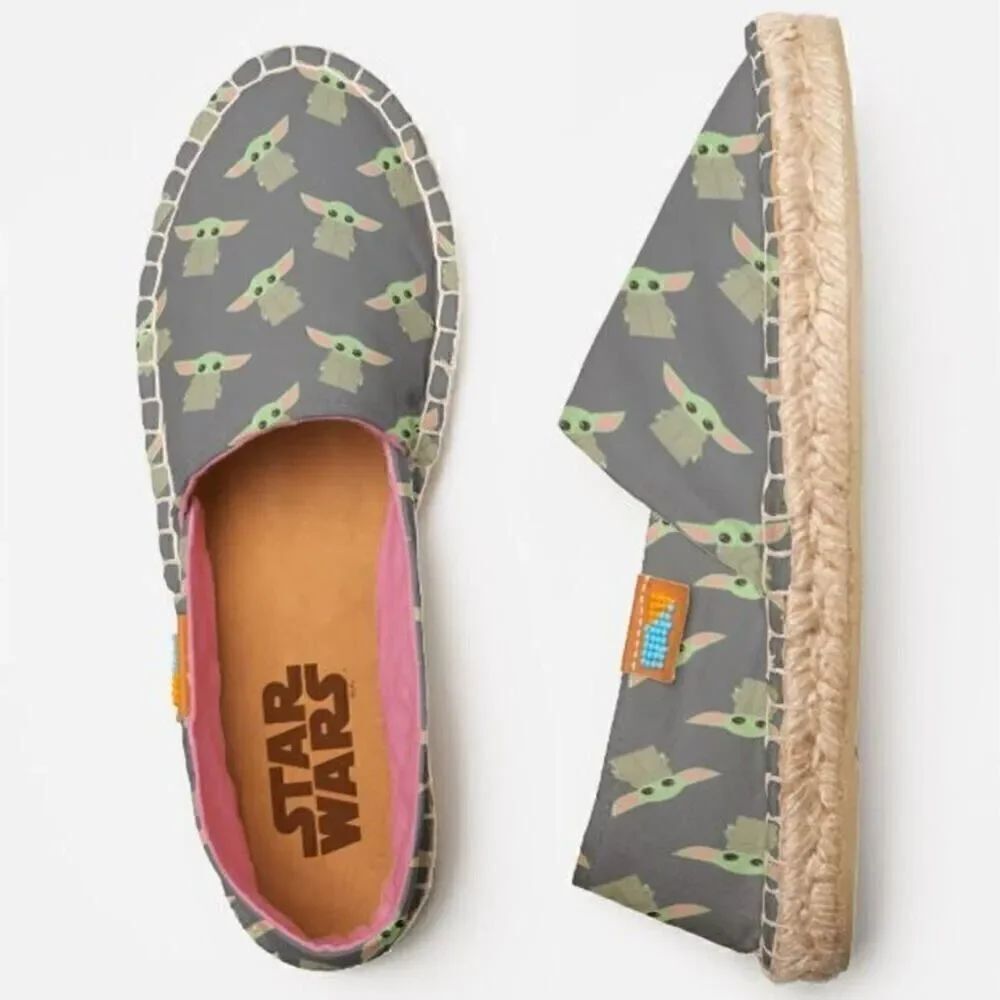 UBUNTU Baby Yoda Espadrilles size 10 NWOT